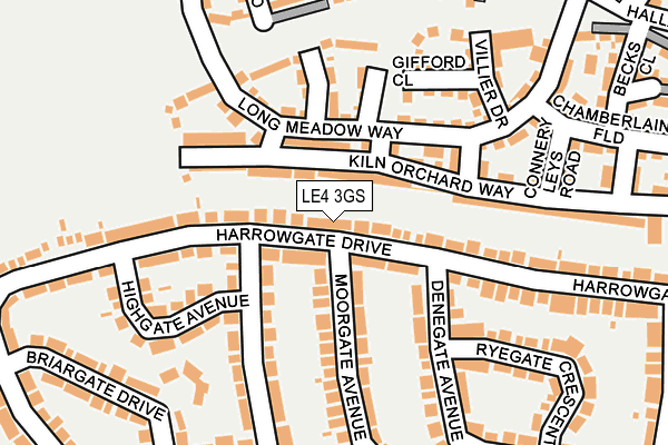 LE4 3GS map - OS OpenMap – Local (Ordnance Survey)
