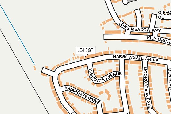LE4 3GT map - OS OpenMap – Local (Ordnance Survey)