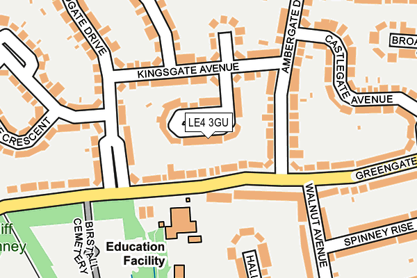 LE4 3GU map - OS OpenMap – Local (Ordnance Survey)