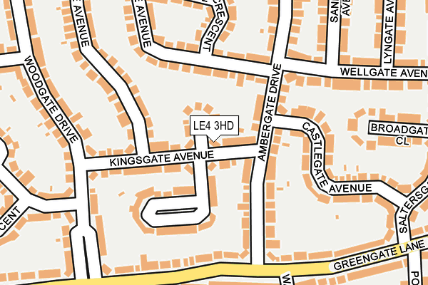 LE4 3HD map - OS OpenMap – Local (Ordnance Survey)