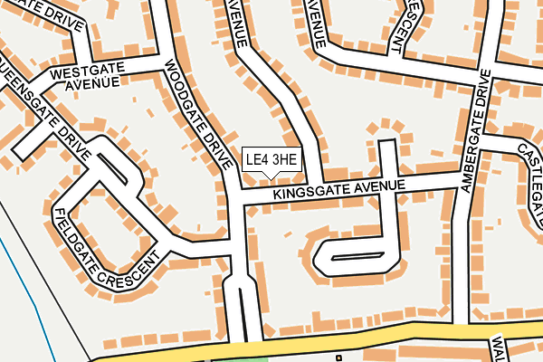 LE4 3HE map - OS OpenMap – Local (Ordnance Survey)