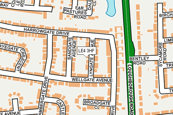 LE4 3HF map - OS OpenMap – Local (Ordnance Survey)