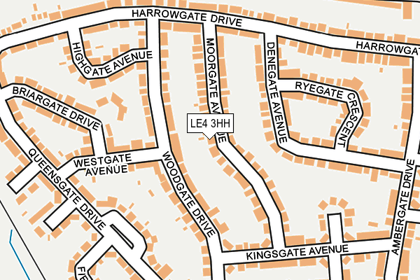 LE4 3HH map - OS OpenMap – Local (Ordnance Survey)