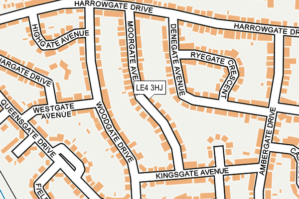 LE4 3HJ map - OS OpenMap – Local (Ordnance Survey)