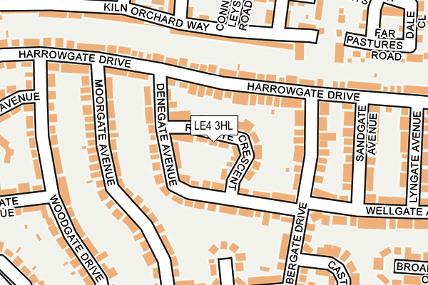LE4 3HL map - OS OpenMap – Local (Ordnance Survey)