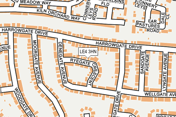 LE4 3HN map - OS OpenMap – Local (Ordnance Survey)