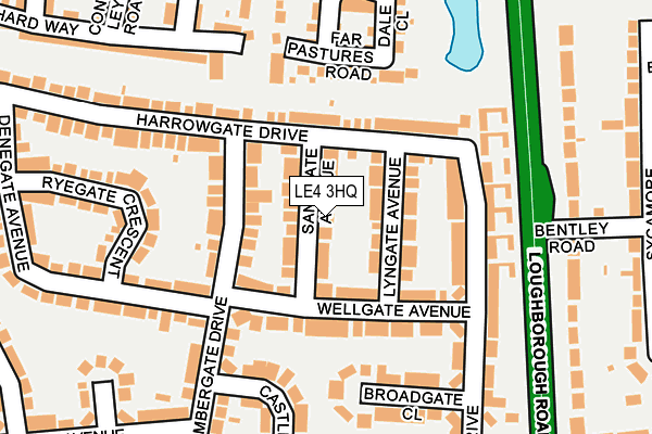 LE4 3HQ map - OS OpenMap – Local (Ordnance Survey)