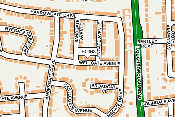 LE4 3HS map - OS OpenMap – Local (Ordnance Survey)