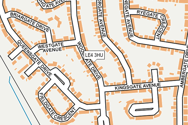 LE4 3HU map - OS OpenMap – Local (Ordnance Survey)