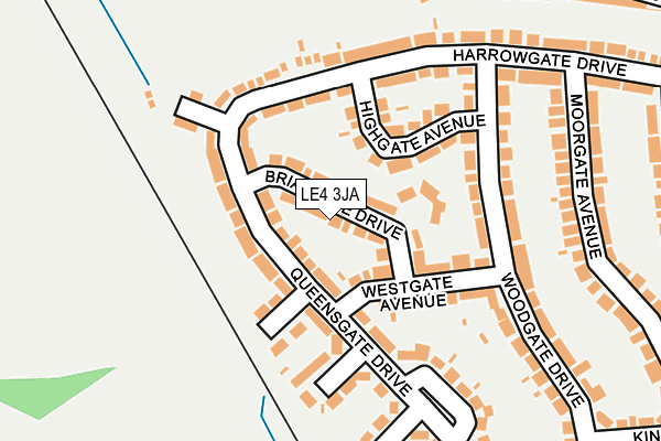 LE4 3JA map - OS OpenMap – Local (Ordnance Survey)