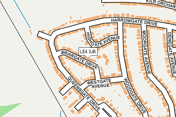LE4 3JB map - OS OpenMap – Local (Ordnance Survey)