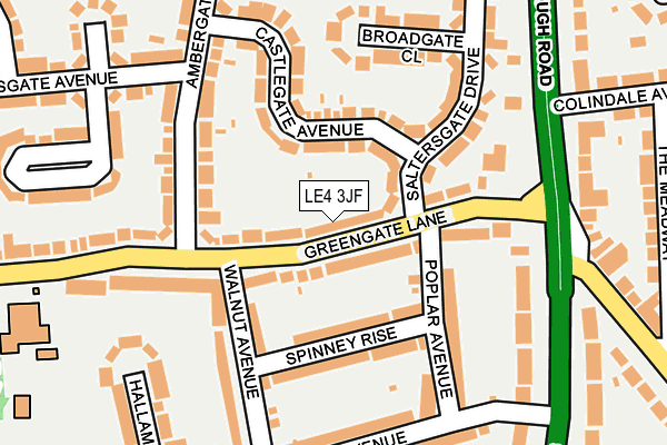 LE4 3JF map - OS OpenMap – Local (Ordnance Survey)