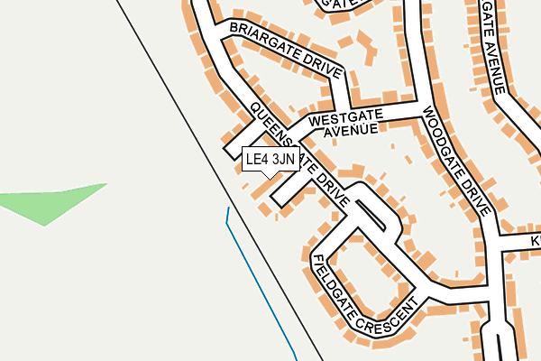 LE4 3JN map - OS OpenMap – Local (Ordnance Survey)