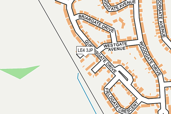 LE4 3JP map - OS OpenMap – Local (Ordnance Survey)