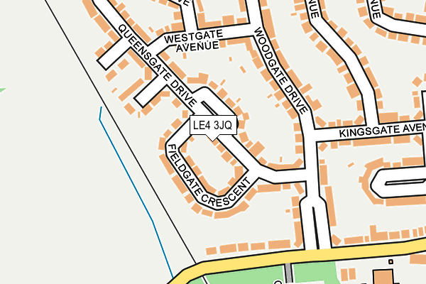 LE4 3JQ map - OS OpenMap – Local (Ordnance Survey)