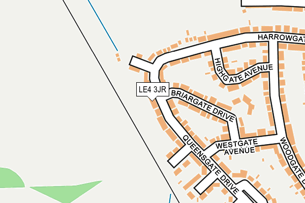 LE4 3JR map - OS OpenMap – Local (Ordnance Survey)