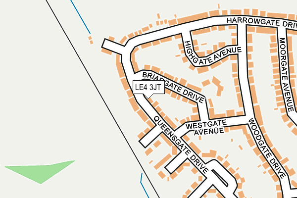 LE4 3JT map - OS OpenMap – Local (Ordnance Survey)