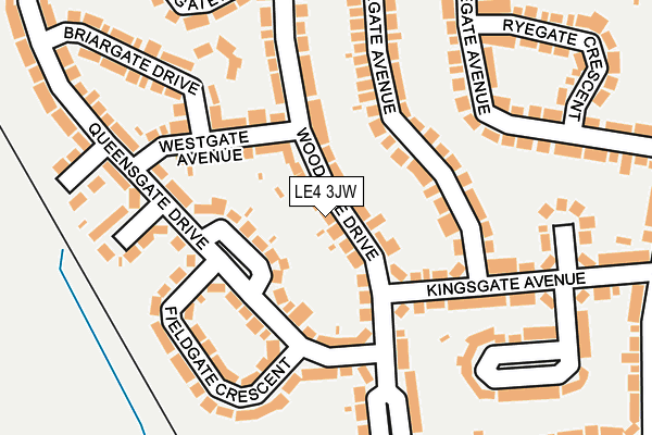LE4 3JW map - OS OpenMap – Local (Ordnance Survey)