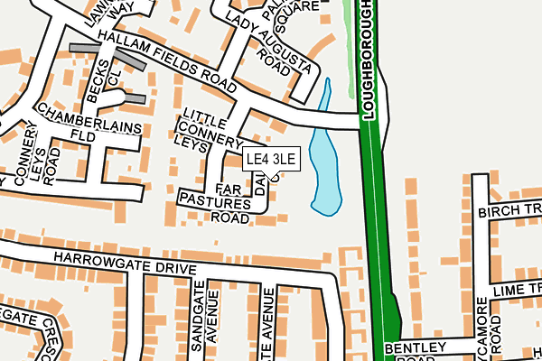 LE4 3LE map - OS OpenMap – Local (Ordnance Survey)