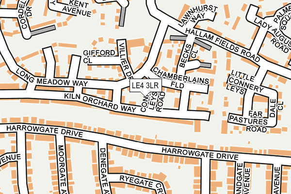 LE4 3LR map - OS OpenMap – Local (Ordnance Survey)