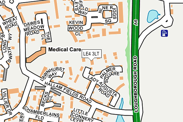 LE4 3LT map - OS OpenMap – Local (Ordnance Survey)