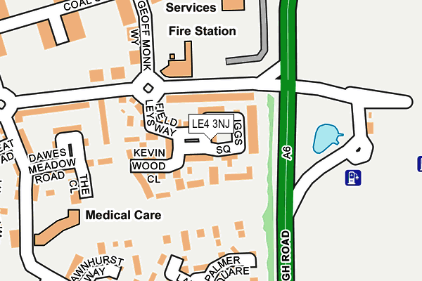 LE4 3NJ map - OS OpenMap – Local (Ordnance Survey)