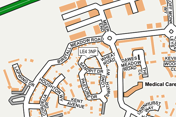 LE4 3NP map - OS OpenMap – Local (Ordnance Survey)