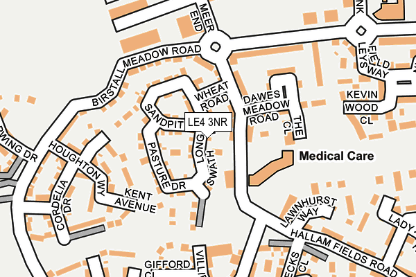 LE4 3NR map - OS OpenMap – Local (Ordnance Survey)