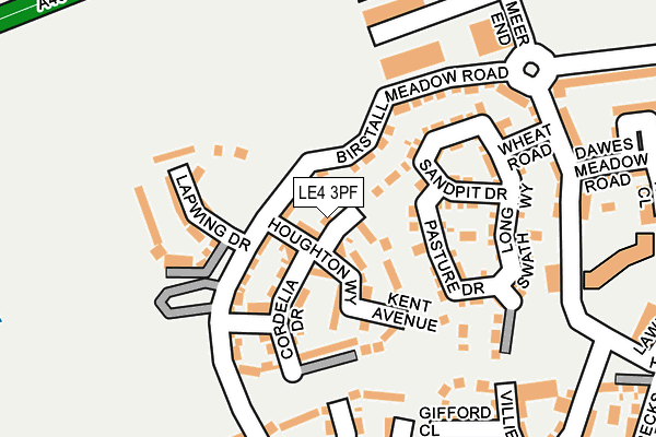 LE4 3PF map - OS OpenMap – Local (Ordnance Survey)