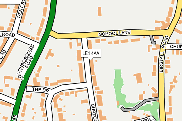 LE4 4AA map - OS OpenMap – Local (Ordnance Survey)