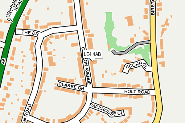 LE4 4AB map - OS OpenMap – Local (Ordnance Survey)