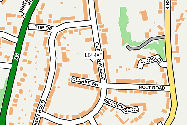 LE4 4AF map - OS OpenMap – Local (Ordnance Survey)