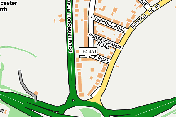 LE4 4AJ map - OS OpenMap – Local (Ordnance Survey)