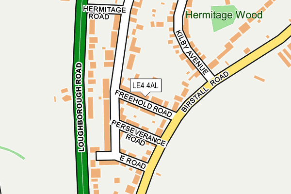 LE4 4AL map - OS OpenMap – Local (Ordnance Survey)