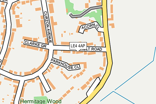 LE4 4AP map - OS OpenMap – Local (Ordnance Survey)
