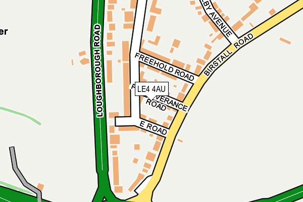 LE4 4AU map - OS OpenMap – Local (Ordnance Survey)
