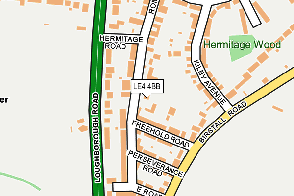 LE4 4BB map - OS OpenMap – Local (Ordnance Survey)