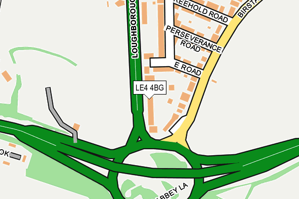 LE4 4BG map - OS OpenMap – Local (Ordnance Survey)