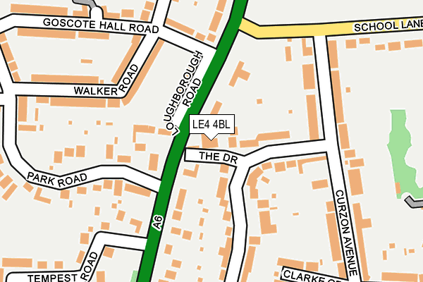 LE4 4BL map - OS OpenMap – Local (Ordnance Survey)