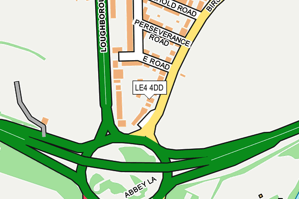 LE4 4DD map - OS OpenMap – Local (Ordnance Survey)