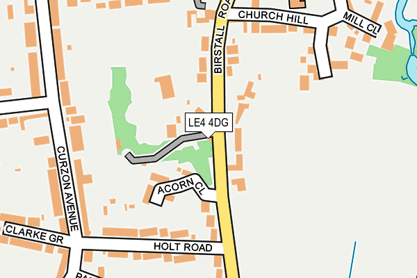 LE4 4DG map - OS OpenMap – Local (Ordnance Survey)