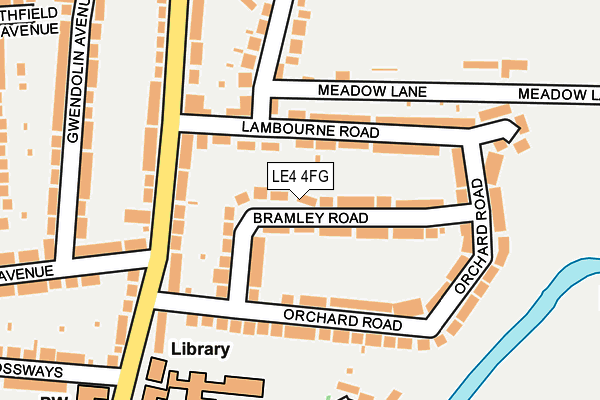 LE4 4FG map - OS OpenMap – Local (Ordnance Survey)