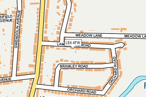 LE4 4FW map - OS OpenMap – Local (Ordnance Survey)
