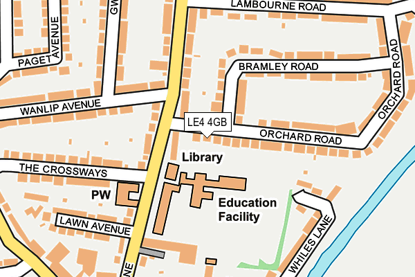 LE4 4GB map - OS OpenMap – Local (Ordnance Survey)