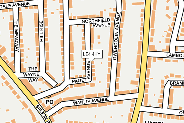 LE4 4HY map - OS OpenMap – Local (Ordnance Survey)