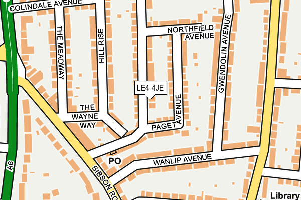 LE4 4JE map - OS OpenMap – Local (Ordnance Survey)
