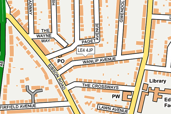LE4 4JP map - OS OpenMap – Local (Ordnance Survey)