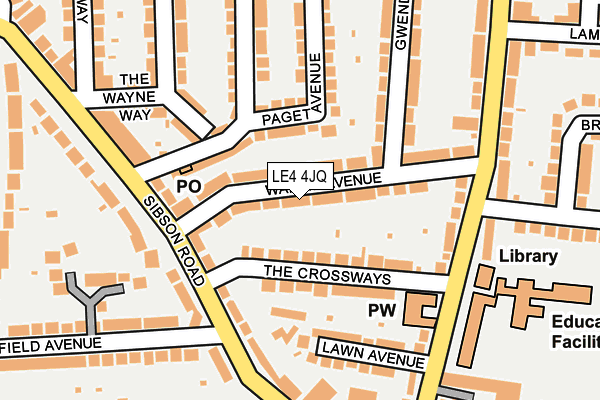 LE4 4JQ map - OS OpenMap – Local (Ordnance Survey)