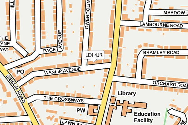 LE4 4JR map - OS OpenMap – Local (Ordnance Survey)