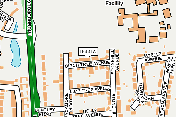 LE4 4LA map - OS OpenMap – Local (Ordnance Survey)